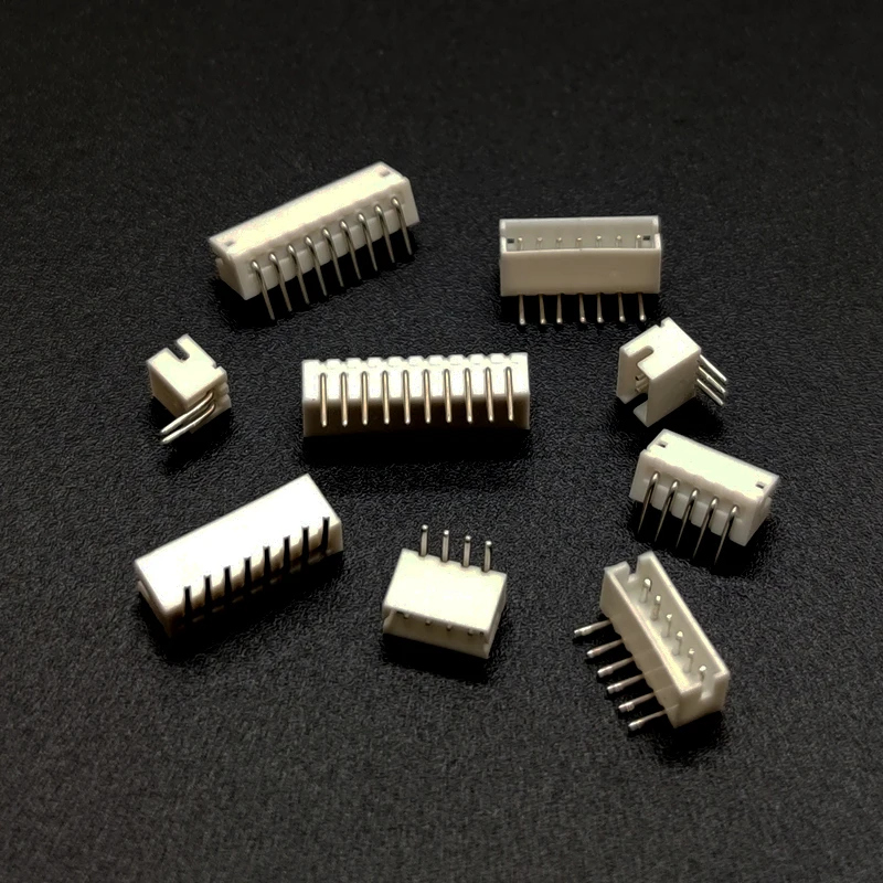 50pcs JST ZH 1.5mm 2P/3P/4P/5P/6P/7P/8P/9P/10P Right Angle Pin Male Connector