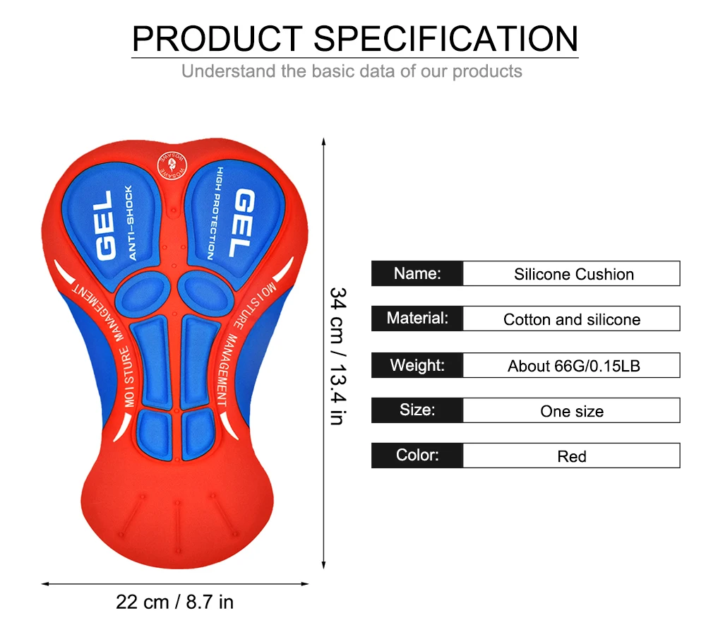 WOSAWE Men\'s Cycling Shorts Panties Cushion Shockproof 5D Pads Bike Riding Base Cushion Outdoor Underwear 9D Silica Gel Pad