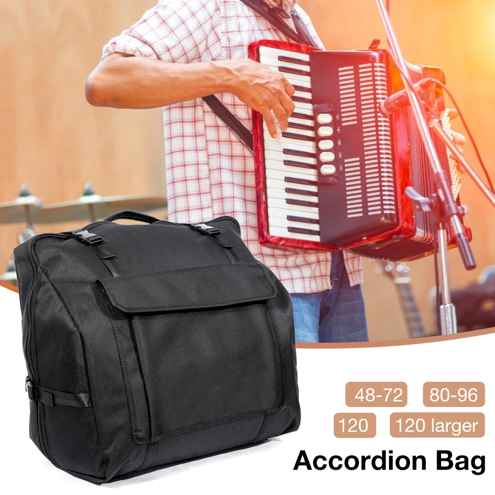 Accordion Gig Bag Oxford Fabric Piano Accordion Case Accordion Storage Bag For 48/60/72/80/96/120 Bass Piano Accordions