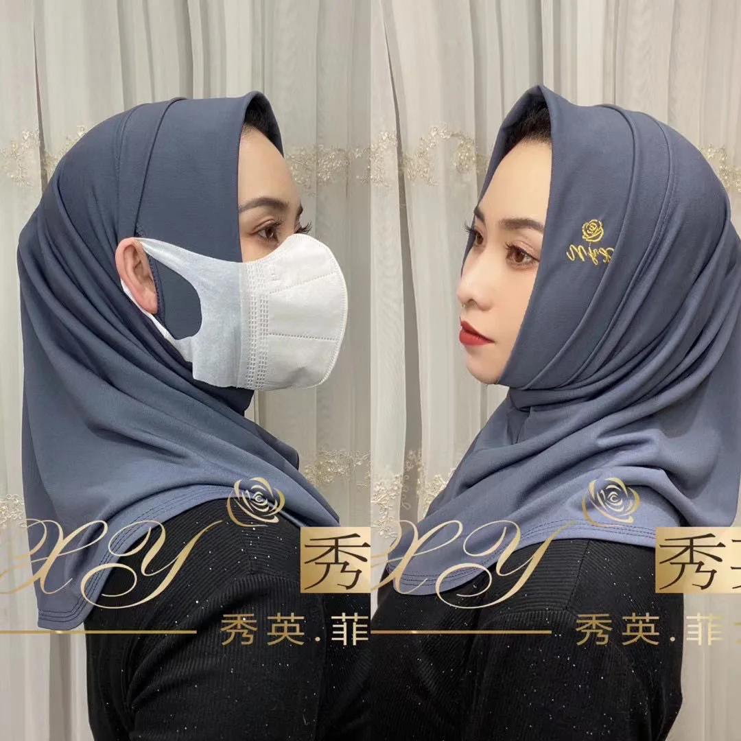 

Muslim Cheap Head Covers Islam Moslem Easy To Wear Mask Soft Hijabs