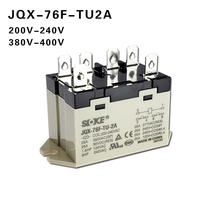 SOKE Small high power relay JQX-76F-TU-2A 220VAC 380-400VAC 25A RGF2OU740 RGF2OU900 6PIN JQX76FTU2A 6 feet 2 sets of normally