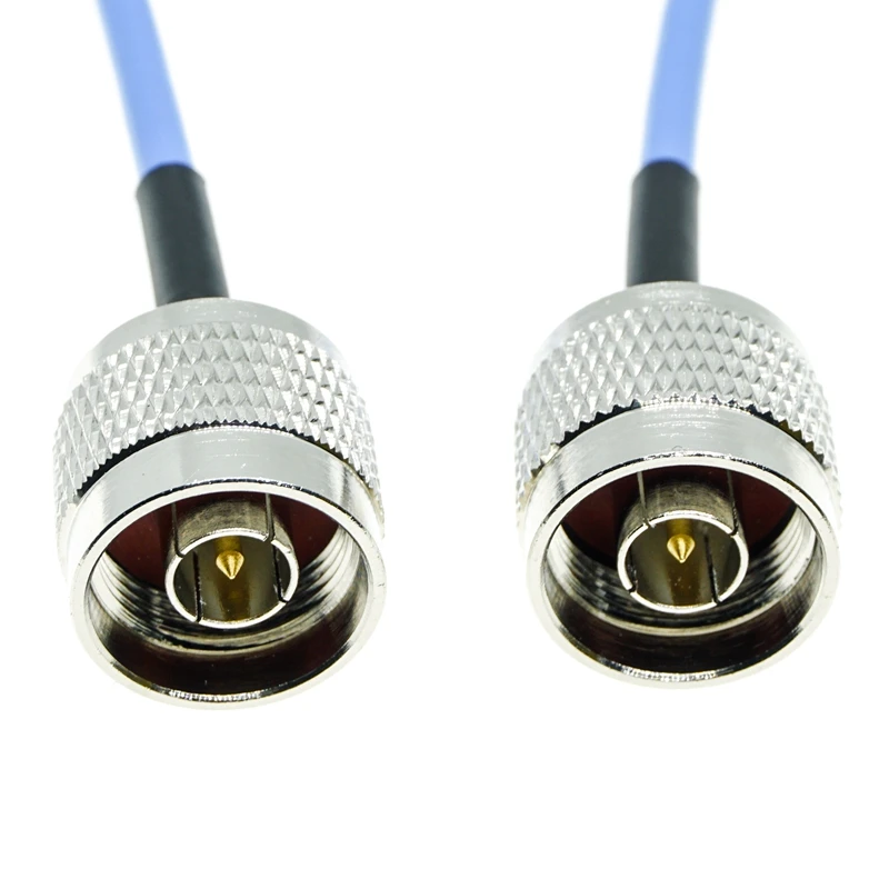 N type male to N male plug connector RG402 RG-402 Semi Flexible Coaxial RF Coax Cable 50ohm Blue