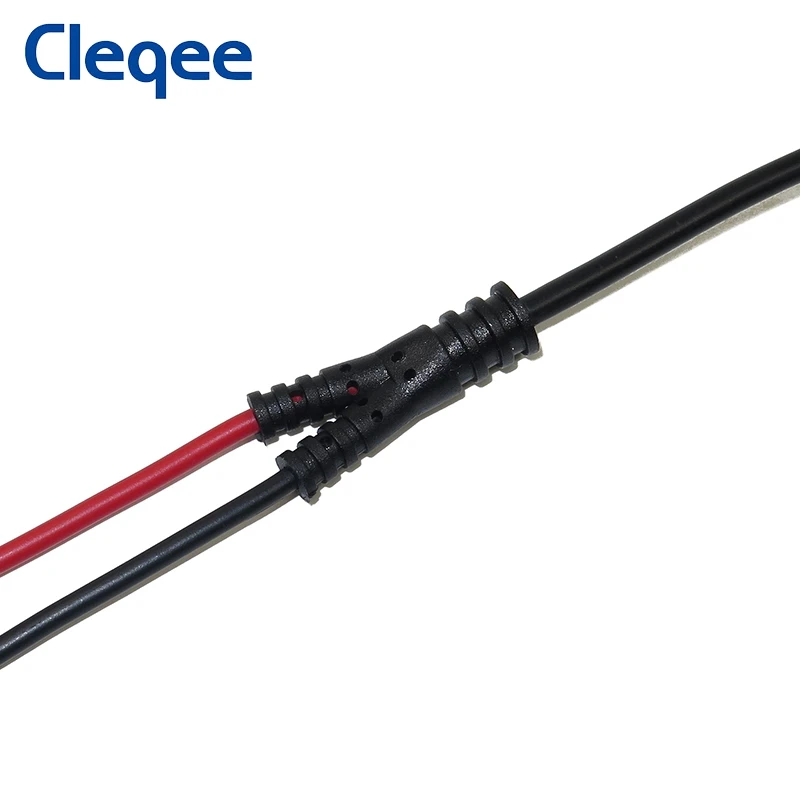 Cleqee-قابس ذكر P1007 BNC Q9 إلى خطاف اختبار مزدوج ، رصاص اختبار مسبار الذبذبات كابل 120 سنتيمتر