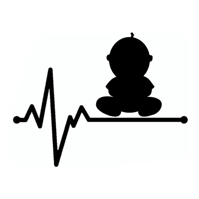 

14,5 см * 11,1 см детские спасательные игрушки для беременных Heartbeat виниловая наклейка на автомобиль