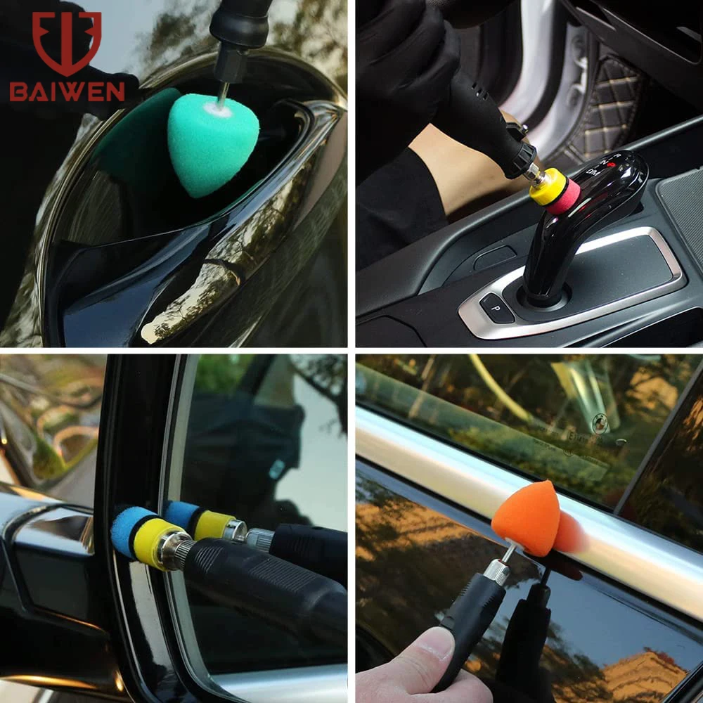 Disco de polimento de carro auto-adesivo polimento enceramento esponja lã roda almofada de polimento depilação calma ferramentas de automóveis