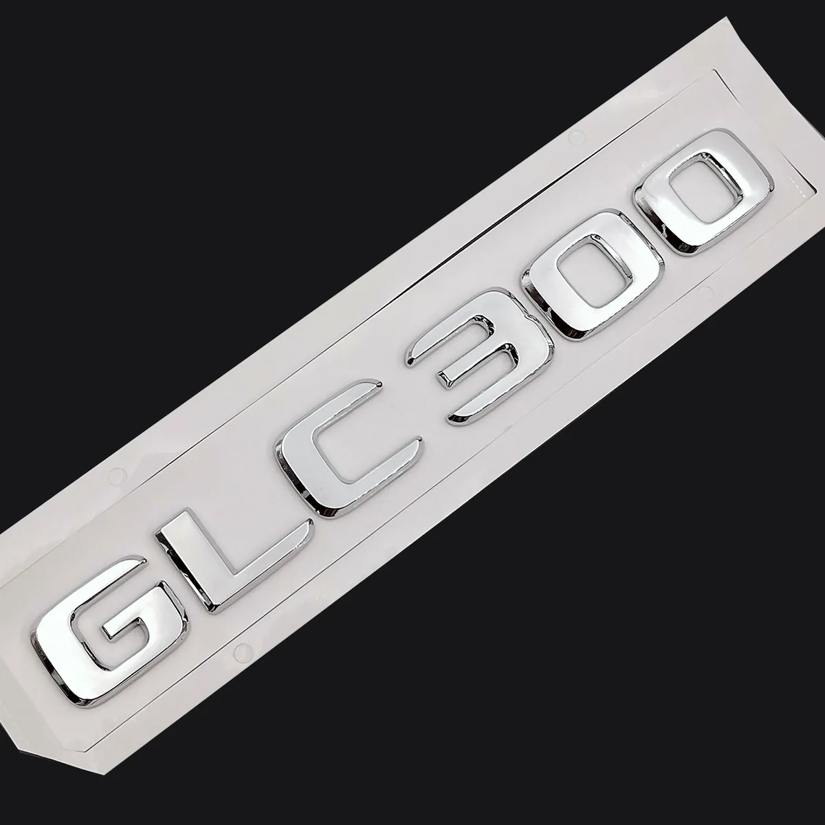 Original Size 1:1 Car rear tail Emblem Number letters Car Sticker For Mercedes Benz GLC300 GLC 300 Chrome Silver/ Matte Black