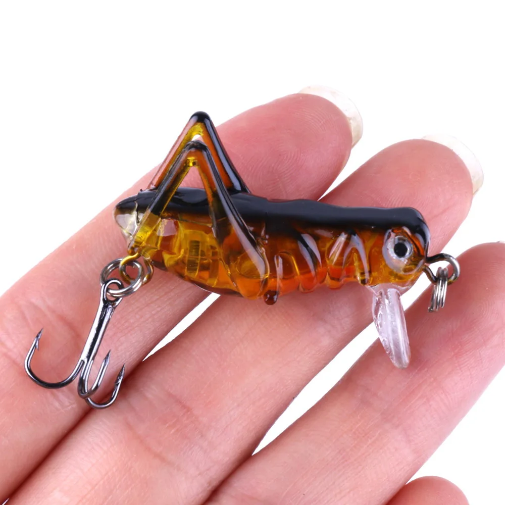 Fishing Lure 35mm 3g Grasshopper Insect Bait Flying Lure Bait Hard Bait Realistic Artificial Bait Bass 10 # Hooks Fishing Bait