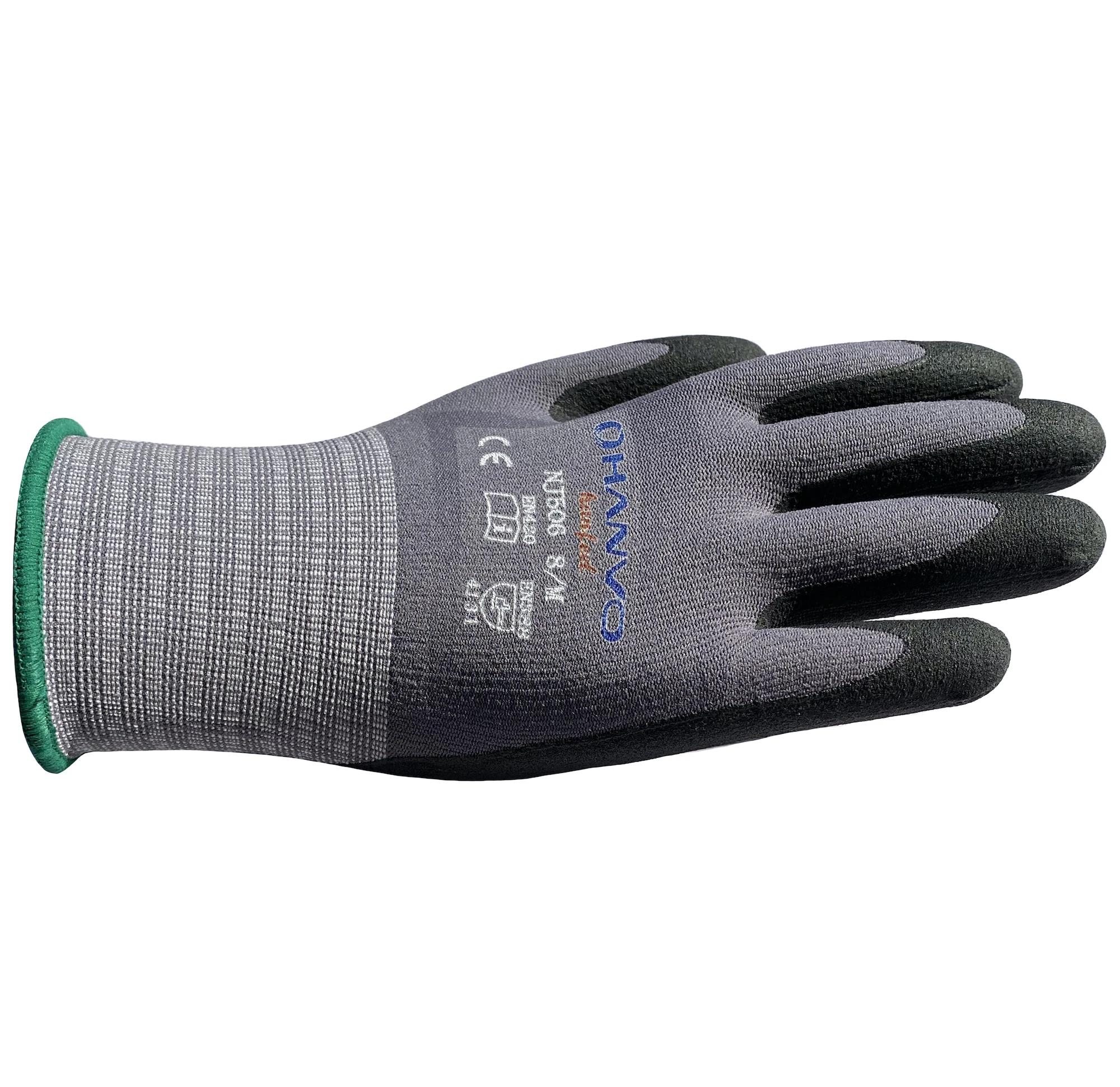 Guantes de trabajo NJ506 de alta flexibilidad, manoplas de seguridad de espuma de nitrilo para jardinería, resistentes a la abrasión