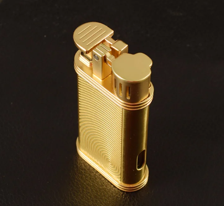 Genuine JIFENG  metallic brass personalized retro old wheel portable windproof Cigar gas lighter cigarette accessories