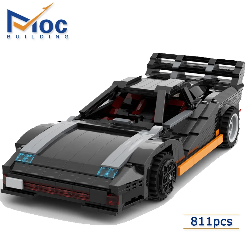 

2077 Turbo City Sports Car High-Tech Car Moc Building Block Model Bricks Gifts Toys for Children