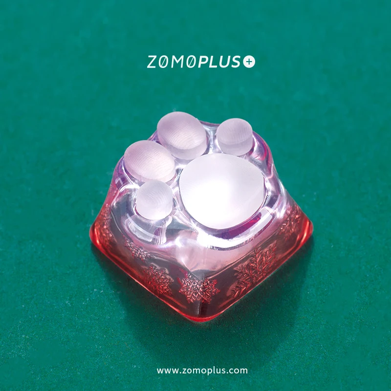 ZOMO PLUS-Tapa de Teclado mecánico con dibujo en 3D, accesorio para teclado con diseño de Pata de Gato, dibujo de copo de nieve de resina y silicona, Kawaii