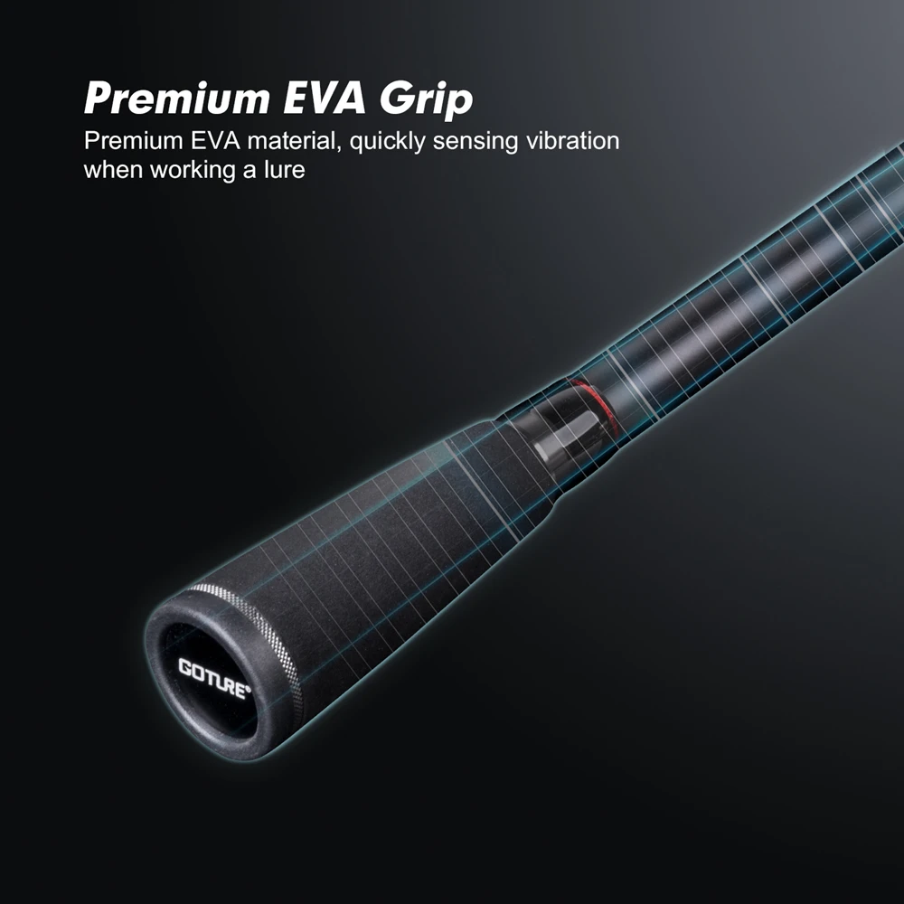Goture Warrior Fishing Rod 2.7M 2.4M 2.28M 2.13M 4 Pieces Carbon Fiber Spinning Casting Travel Rods with Portable Bag