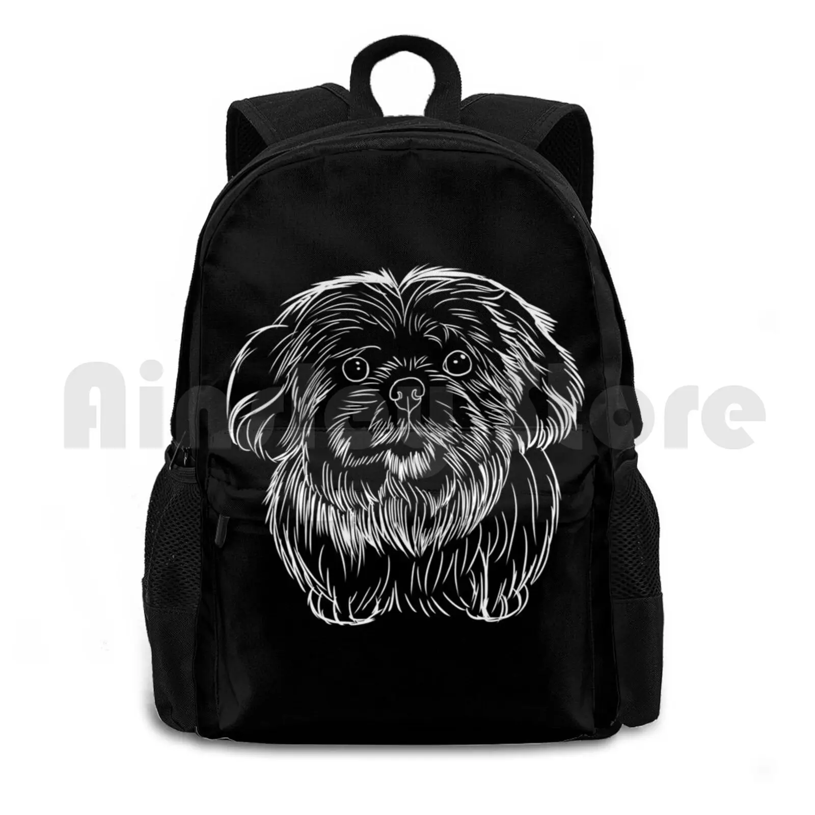 White Shih Tzu Outdoor Hiking Backpack Waterproof Camping Travel Shih Tzu Shitzu Mom Shih Tzu Shihtzu Mom Idea Dog Love Dog Dad