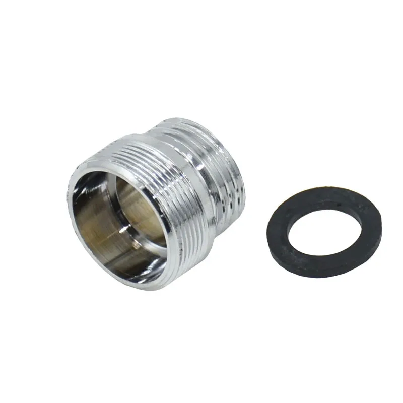 Silver 1/2 to M22 M24 Threaded Connector Brass Water tap Connector for Faucet Adaptor Fitting plating silver white 1pcs