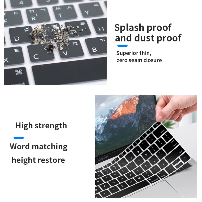 Para o ar 13 eua inglês teclado pele para macbook ar m1 13 2020 a2337 a2179 teclado capa silicone protetor de filme da pele à prova dwaterproof água