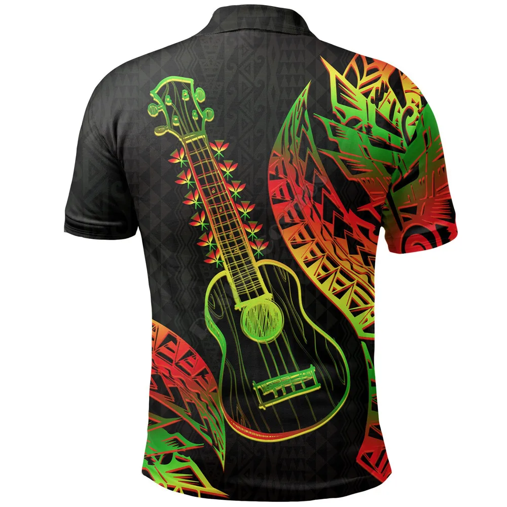 Polynesian Hawaii Polo Shirt Summer Vibes 3D Printed Polo Shirt Men Women Short Sleeve Summer T-shirt 01