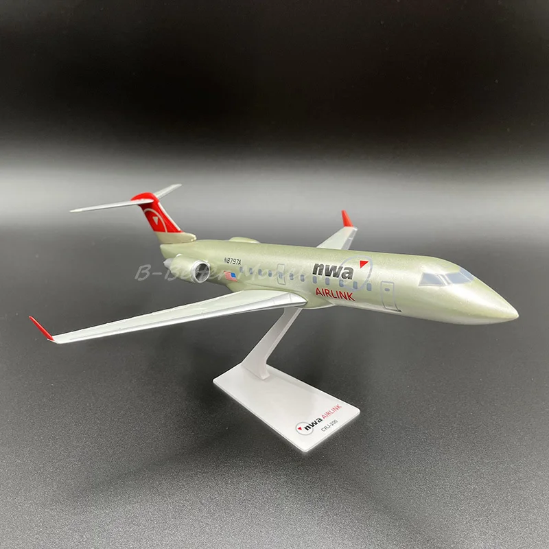 1:100 Aircraft Model Toy Northwest Airlines NWA CRJ-200 Replica Collector Edition