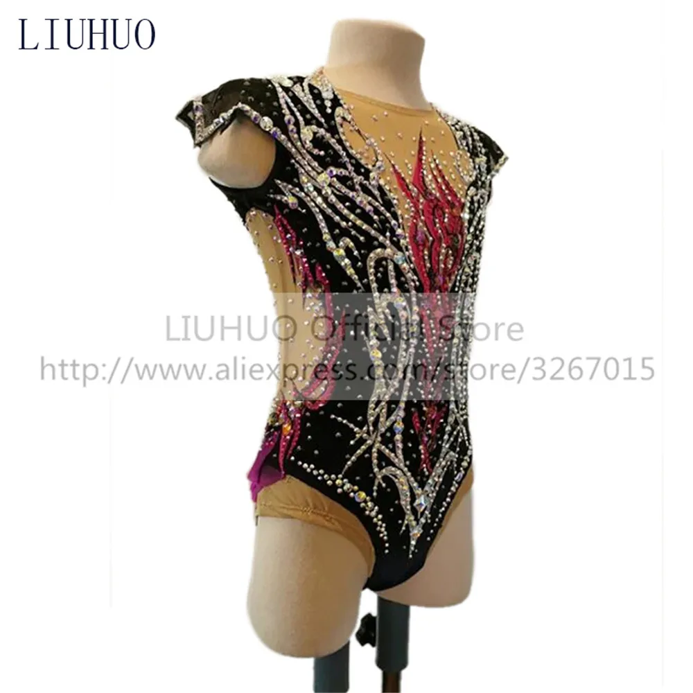 LIUHUO Women\'s Girls\' Performance Rhythmic Gymnastics Competition Leotard Artistic Costume Ice Skating Dress Dance CustomizeKid