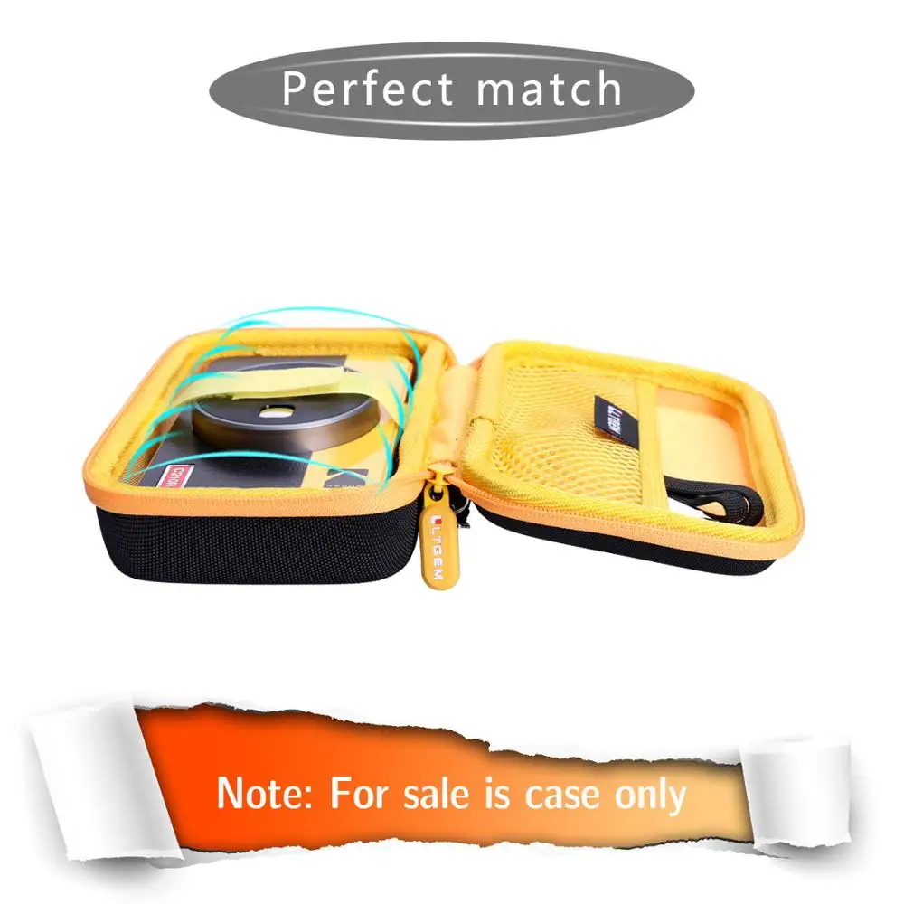 LTGEM Waterproof EVA Hard Case for Kodak Mini Shot 2 Retro Portable Wireless Instant Camera & Photo Printer-Yellow