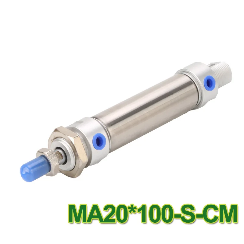 

MA20*100-S-CM MINI MA series Airtac type stainless steel pneumatic air cylinder MA 20*100 ma20-100 ma 20-100 20x100 high quality