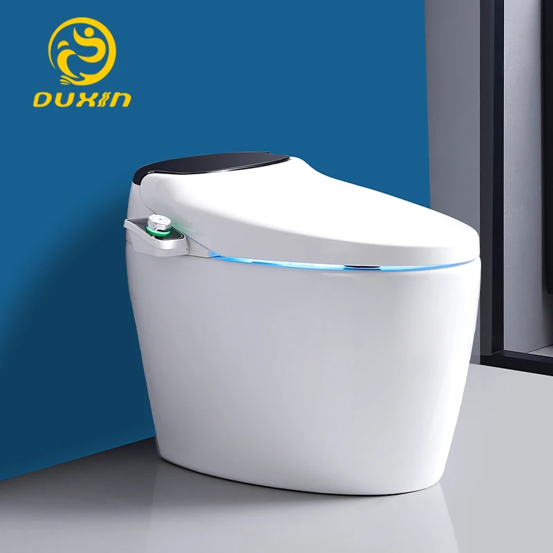 Modern luxury bathroom automatic flush smart wc electric bidet toilet smart 110v one piece ceramic intelligent smart toilets