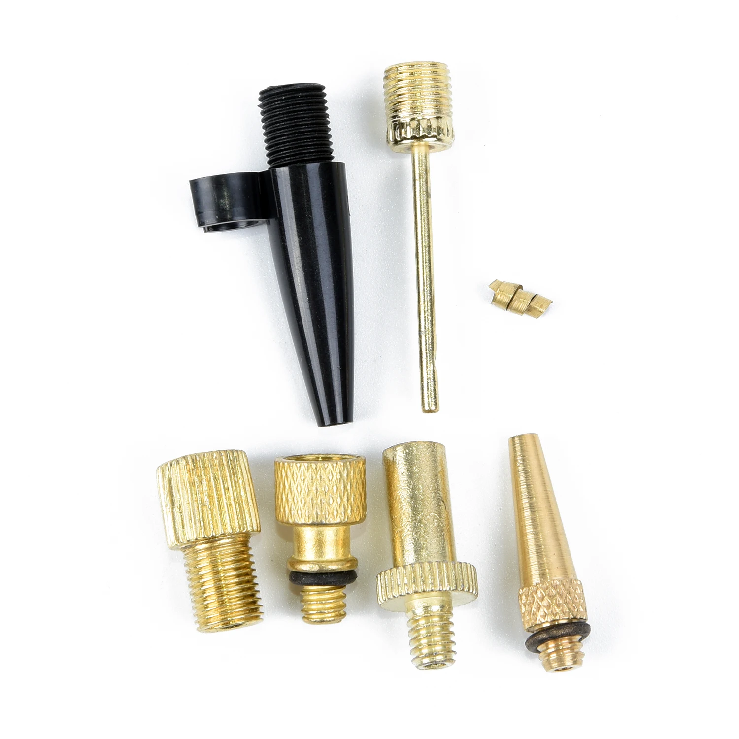 6PCS/set Bicycle Air Valve Adapter Inflatable Needle Nozzle Kit Air Valve Adapter Pump Accessories Football Bicycle Accessories