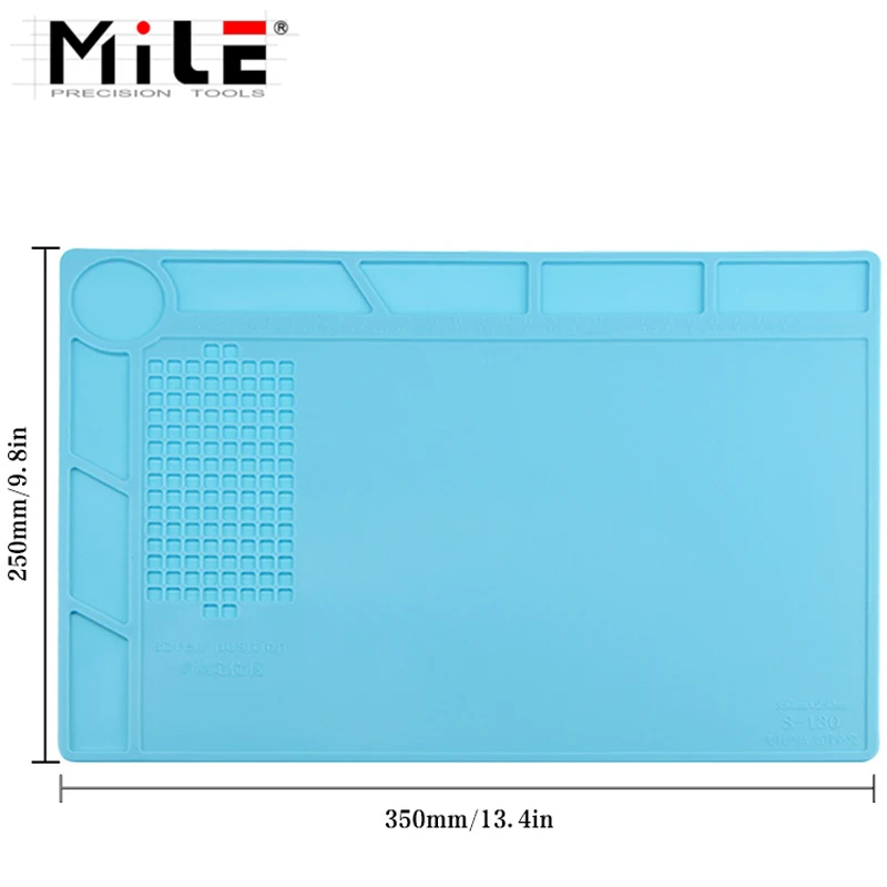 Miglio 35x25cm cuscinetto in Silicone per isolamento termico BGA elettrico stazione di riparazione per saldatura piattaforma di manutenzione con tappetino per vite