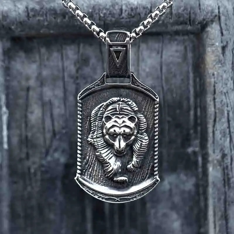 Beier 316L stainless steel Amulet Norse Viking Bear Animal Pendant Necklace Fashion Men gift  Fashion Pagan Jewelry LP413