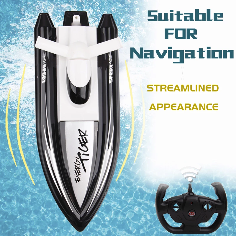 RC Boat 4.8v 500MAH 1:16 40 km/h High Speed Remote Control Boat 2.4g 4 channel Simulation S322E Model Boat red blue black RC Toy