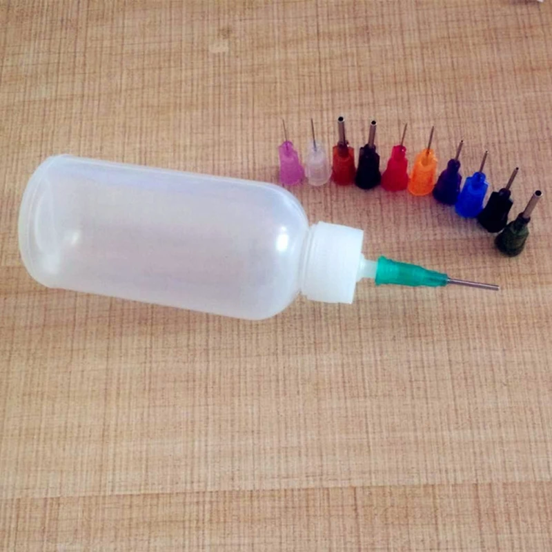 

30ml Dispensing Dispenser Bottle For Rosin Solder Flux Paste with 11 Needles L4MB