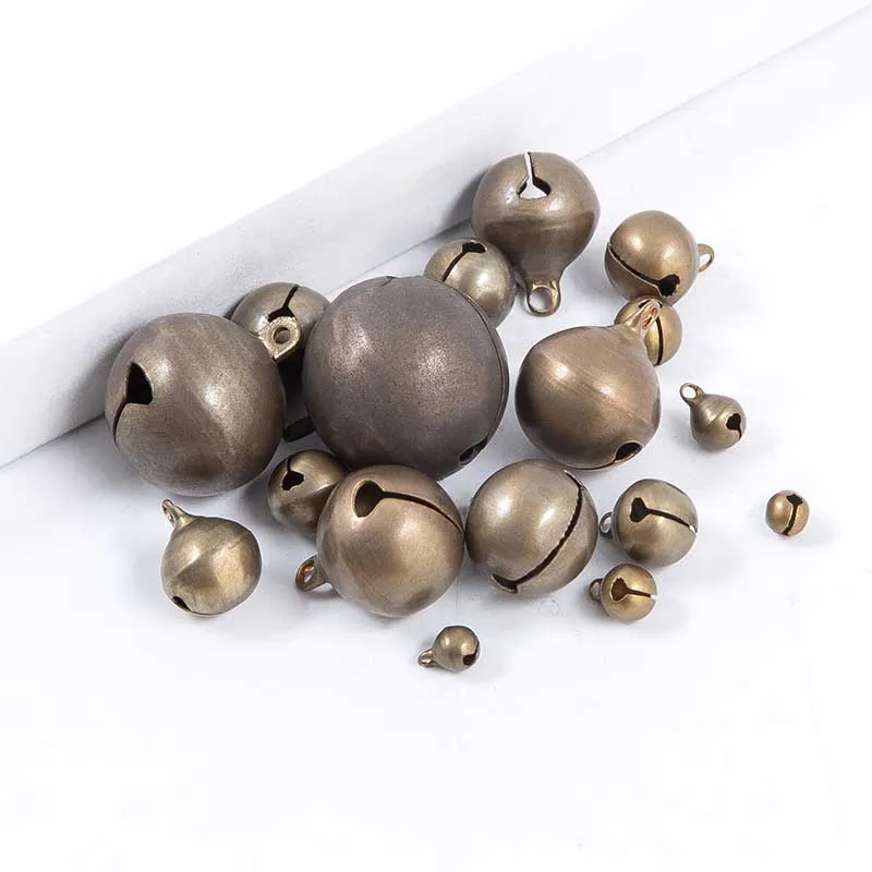 6/8/10/12/14/16/18/20/25/28mm Sounding Copper Nickel Antique Brozen Bell For Bracelets DIY Jewelry Making Decoration Accessories