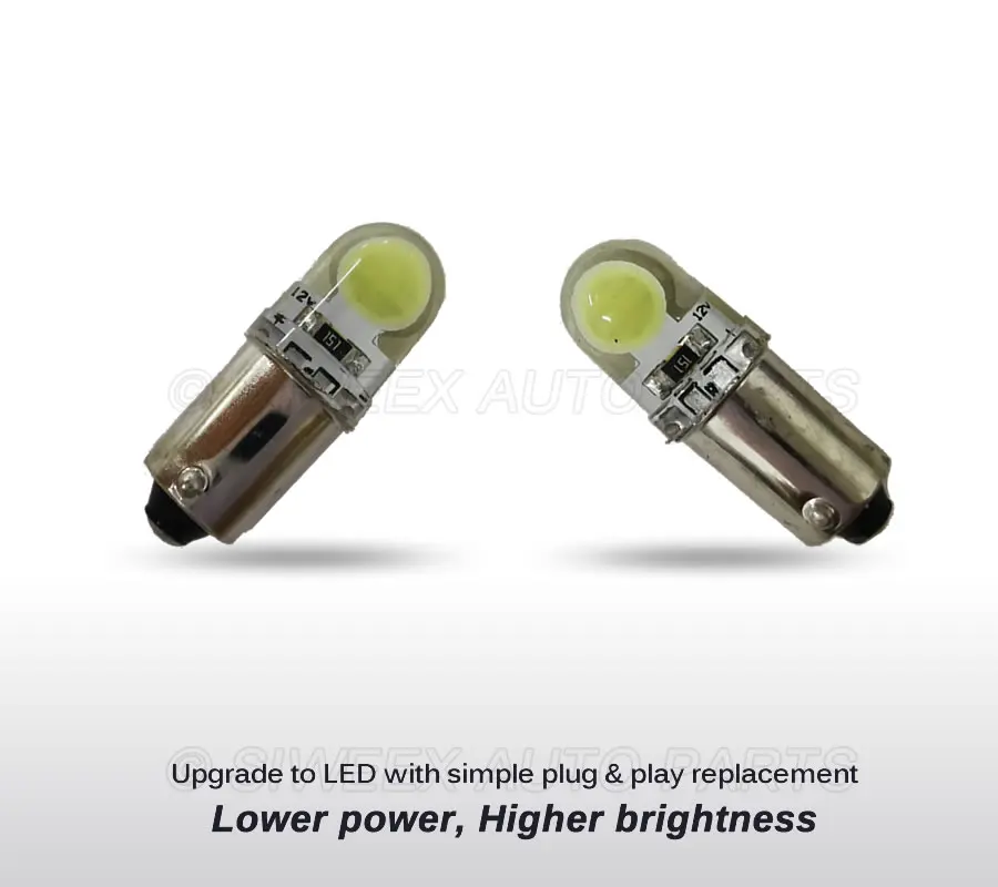 1 Pcs BA9S Led COB T4W Bulb SMD Silicone Crystal Auto Interior Reading Dome Door Vehicle Signal Lamps Light White DC 12V