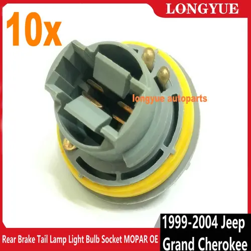 Longyue-bombilla de freno trasero, enchufe de MOPAR OE para Jeep Grand Cherokee, 1999-2004, 10 unidades