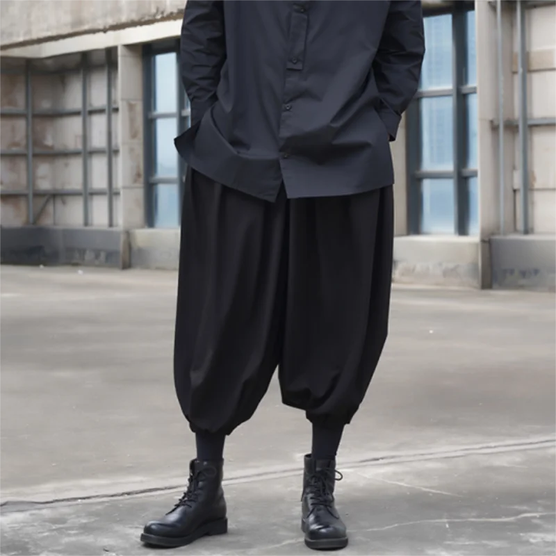 

Men's Leg Pant Spring And Autumn New Yamamoto Style Neutral Simple Classic Black Fashion Trend Super Loose Casual Pants