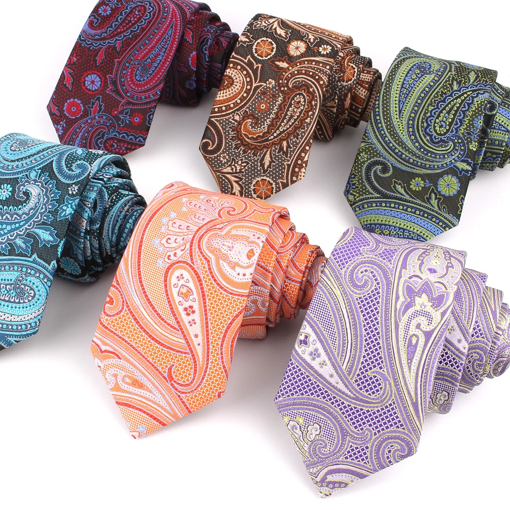 New Skinny Neck Ties For Men Women Casual Paisley Tie Suits Skinny Tie For Wedding Business Slim Men Necktie Gravata Gifts