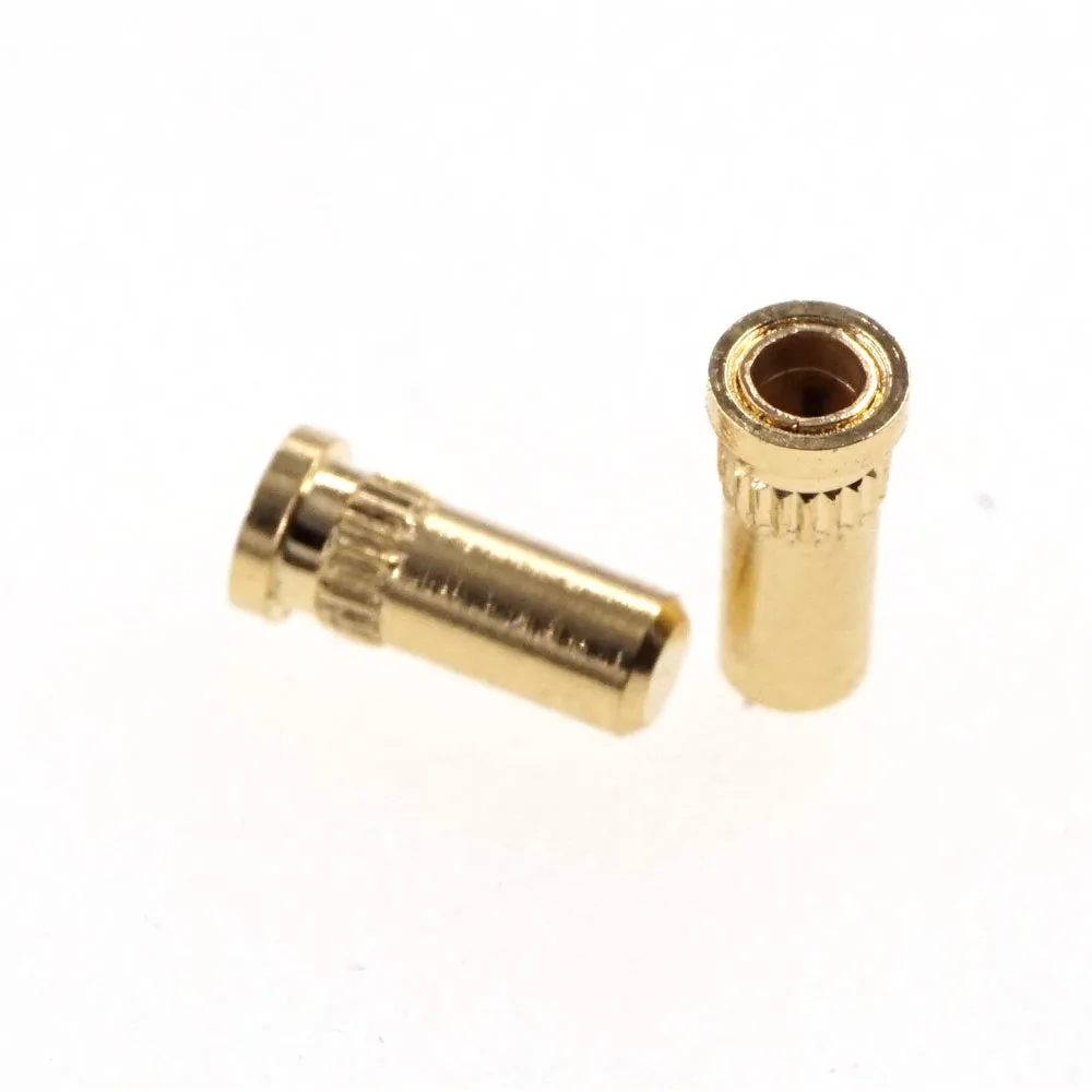 20Pcs Pins Socket Plug Receptacle 1.0mm No Tail Press-Fit Knurled Solder Board SMD Spring Clip Conact Loaded Cross H3161-05