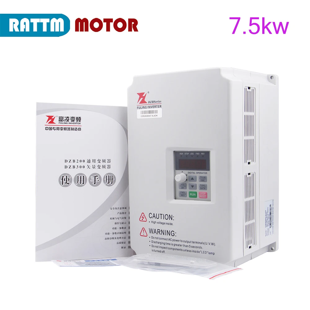 FuLing inversor de conversión frecuente VFD 7,5 kW 220V 380V 1HP o 3HP entrada 3HP salida 0-1000Hz control de velocidad CNC