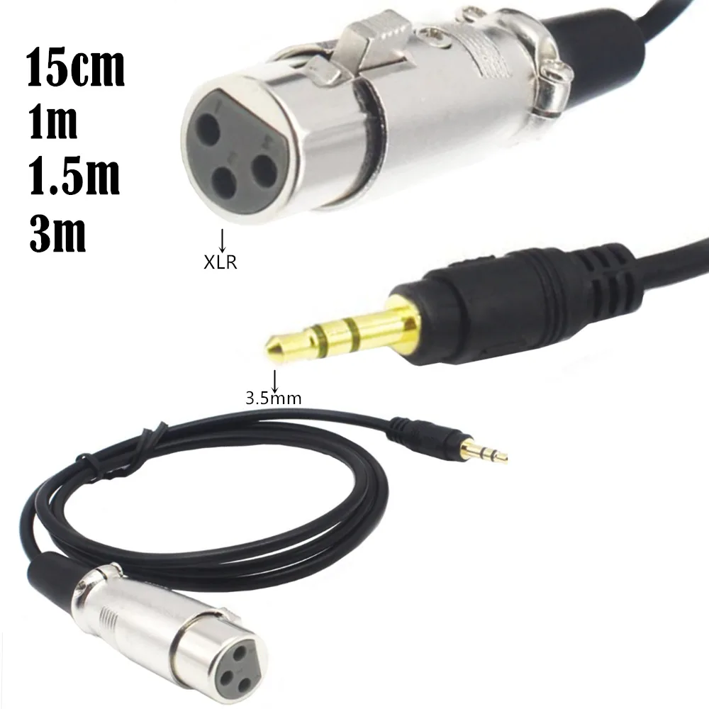 XLR 3 Pin Nam Đến Nữ Jack 3.5Mm Sang XLR Cáp Âm Thanh Cho Micro Loa Âm Thanh Máy Khuếch Đại XLR đầu Nối Cáp