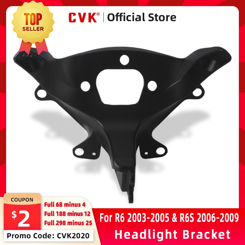 CVK Headlight Bracket Headlamp Upper Stay Fairing For YAMAHA YZF-R6 R6 2003 2004 2005 03 04 05 & R6S 2006 2007 2008 2009 YZF600