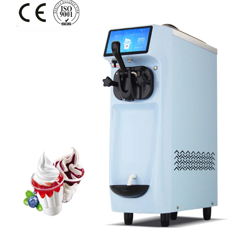 

New Model Ice Cream Maker Desktop Mini Soft Ice Cream Vending Machine 1 Flavor Ice Cream Machine