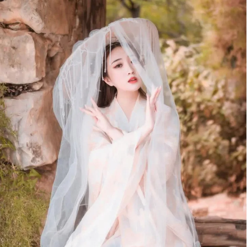 1.5m Head Hats Bamboo Prop Vintage Ancient Costume Hanfu Valance Curtain Photography Cosplay Ancient Umbrellas Parasol