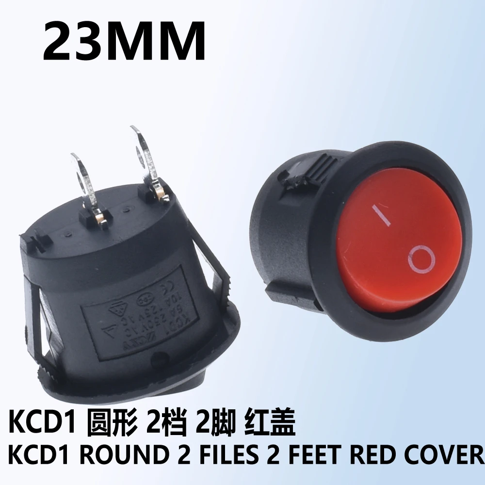 5pcs KCD1 Round 3 Pin With light SPST 3 Position ON/OFF 2 Position Rocker Boat Switch 6A 220V 10A 125V Round Rocker Dot Boat LED