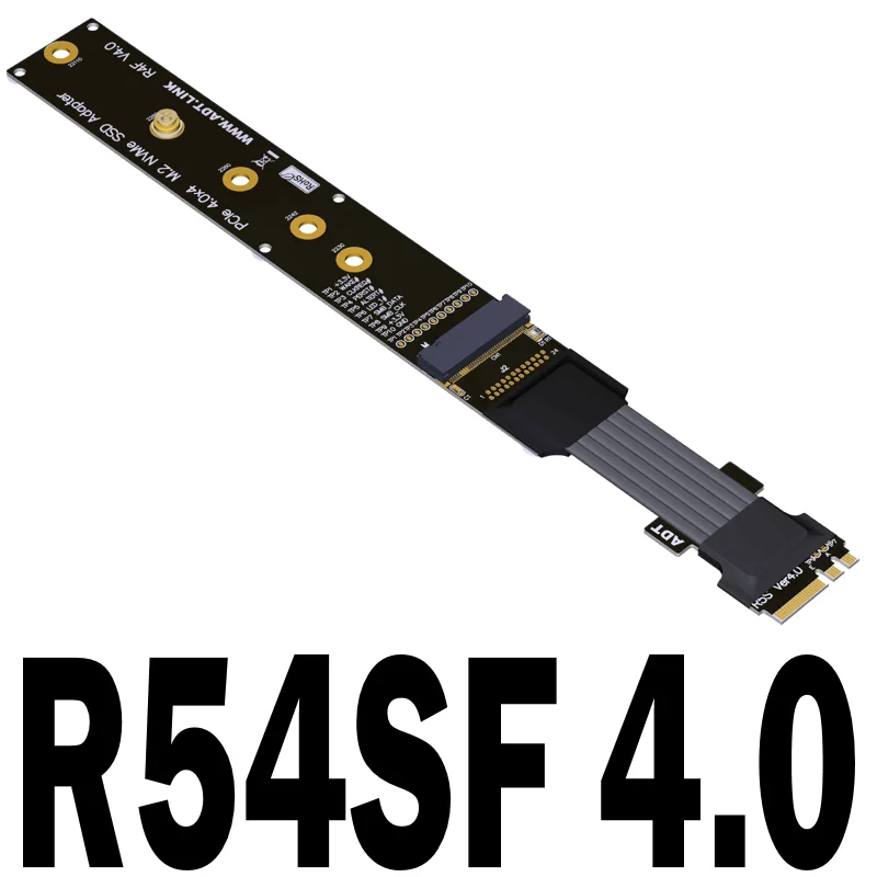 R54SF M.2 WiFi A.E Key Interface Transfer Extension Cable PCIe 4.0 X4 M.2 NVMe SSD Adapter Riser Support M2 NVME Card ADTLINK