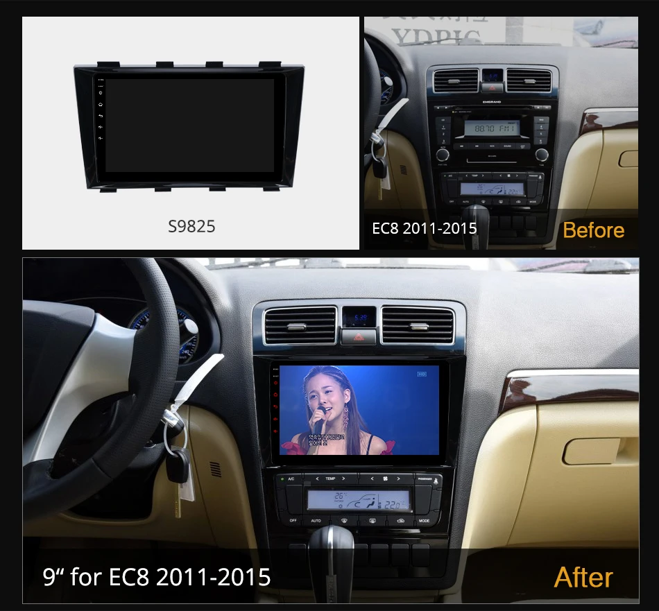 K7 720P 6G Ram 128G Rom Android 10.0 Car radio setero for Geely EC8 2011 - 2015 Auto Audio 360 Panorama Optical 5G Wifi