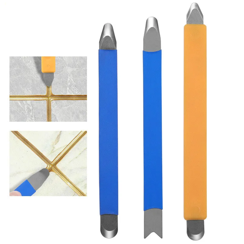 1PC 2mm Yellow/Blue Wear Resistance Tungsten Steel Squeeze Bar Beautiful Sewing Agent Construction Tool Tile Gap Cleaning Tools