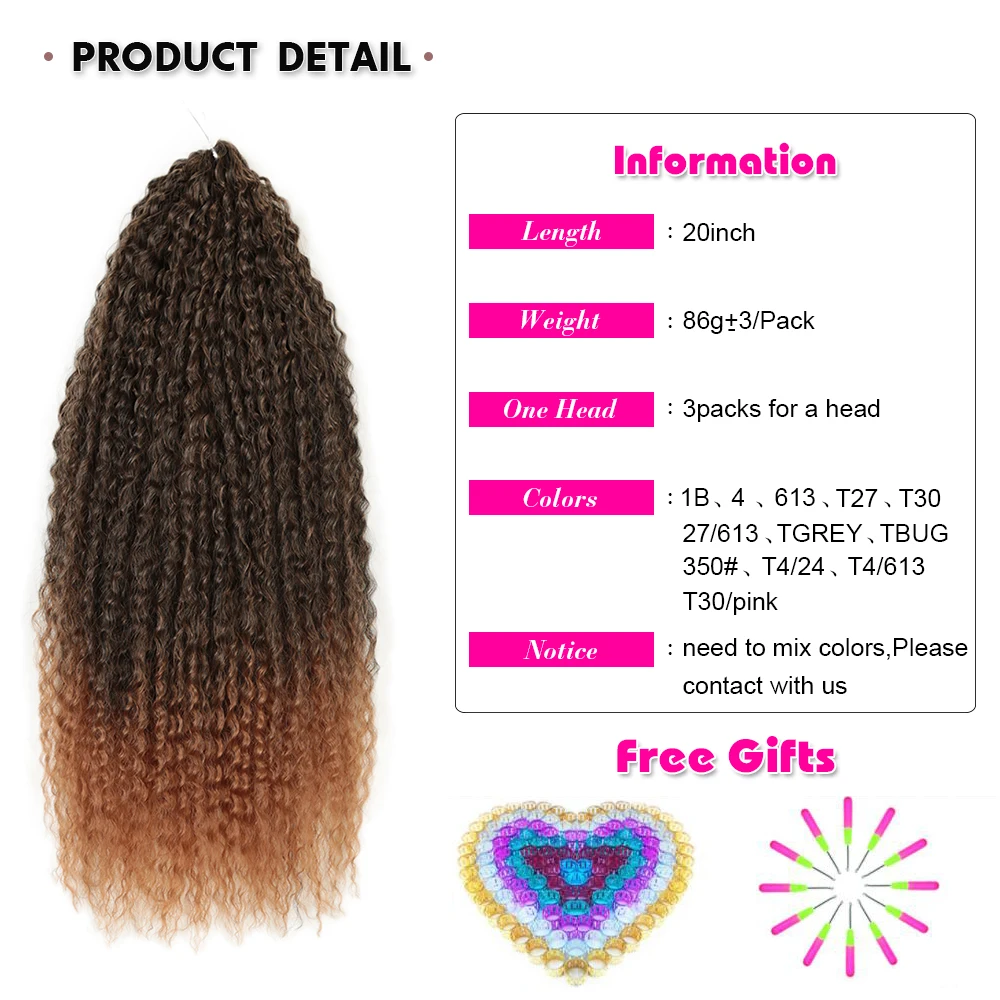 20-28Inch Synthetische Afro Verworrene Lockige Haar Ombre 613 Flechten Haar Extensions Marly Haar für Schwarze Frauen Alibaby