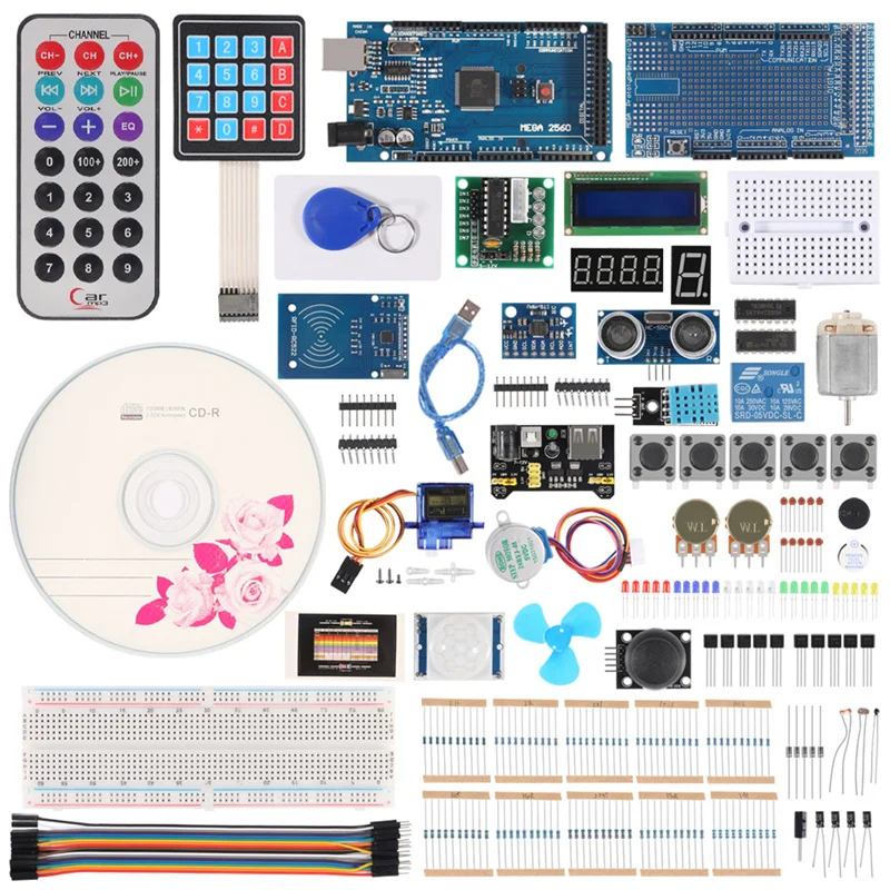 New For Mega 2560 Project Starter Kit Upgraded Advanced Version Starter Kit the RFID learn Suite Kit LCD 1602 for Arduino UNO R3