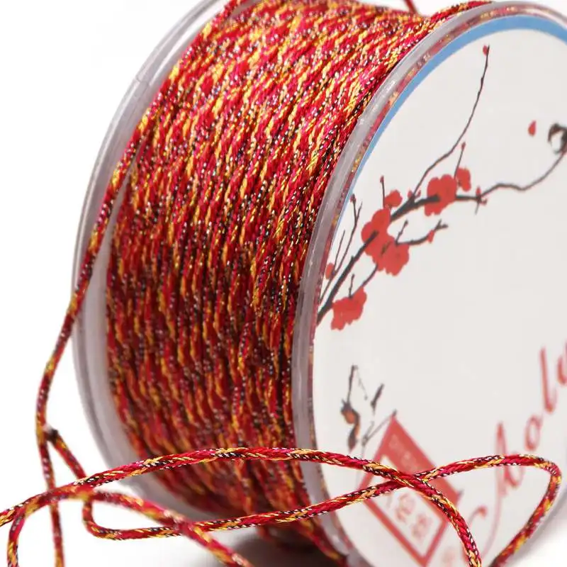 About 1mm Add gold colorful jade thread Multicoloured line Cotton nylon line DIY Knit bracelet thread inelasticity cord
