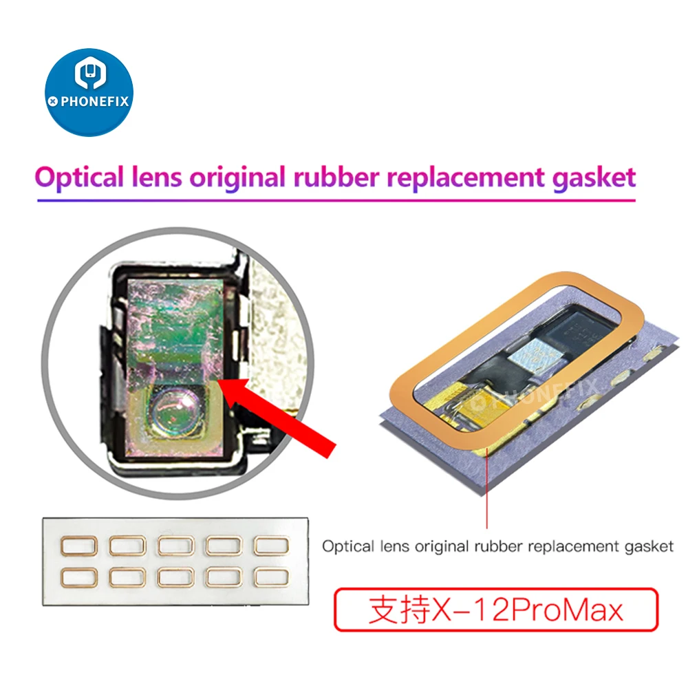 I2C Dot Matrix Face ID repair optical lens original rubber replacement gasket phone face apron gasket for iphone x-12pro max