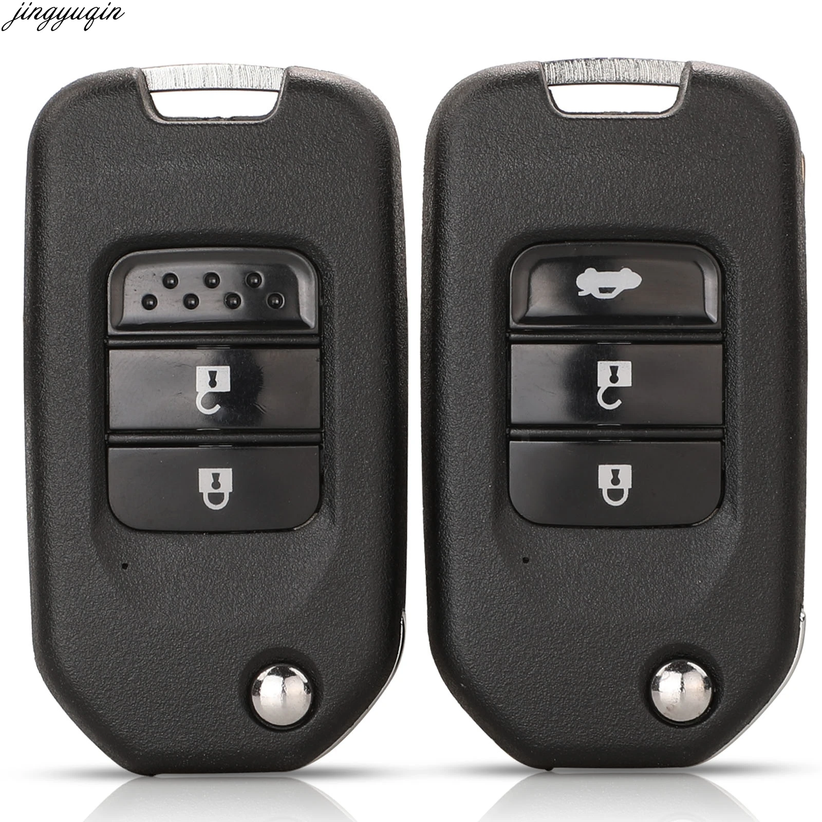 

Jingyuqin Remote Car Key Case Shell For Honda Civic Accord City CR-V Jazz XR-V Vezel HR-V FRV Original Key 2/3 Buttons